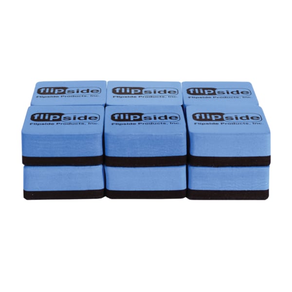 Flipside Magnetic Whiteboard Flipside Logo Student Erasers, PK12 35030 - main